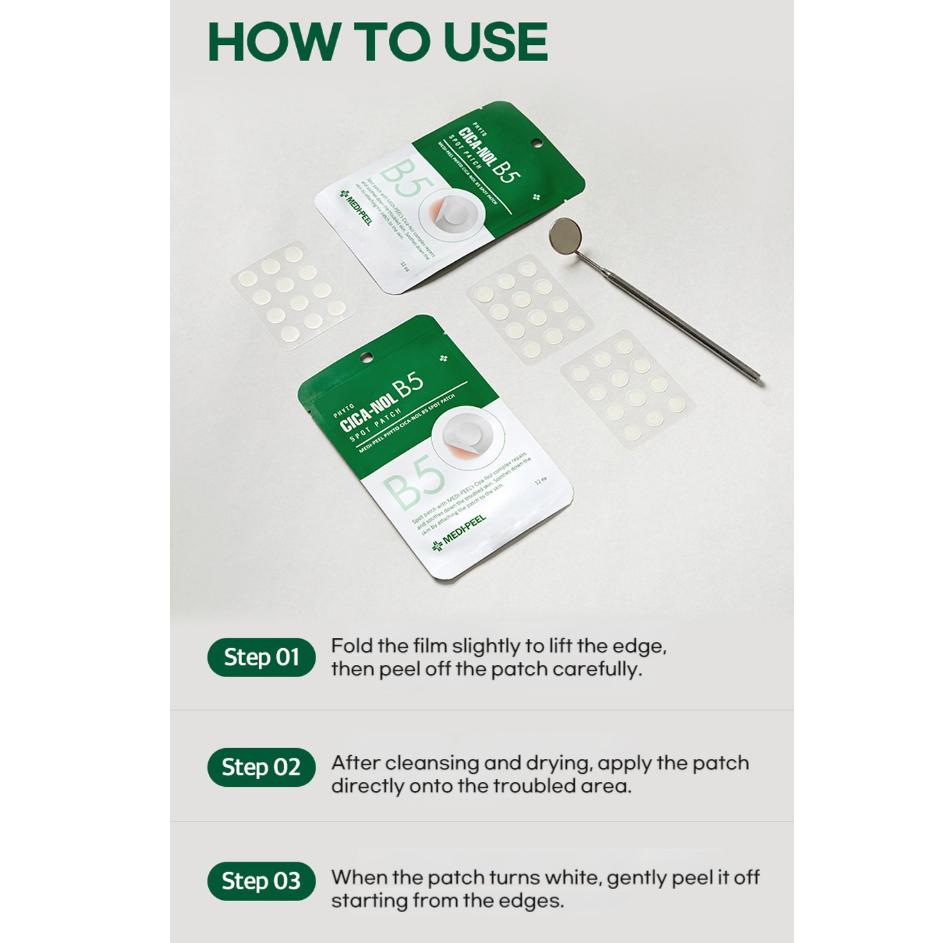 MEDI-PEEL Phyto Cicanol B5 Spot Patch S (12 Patches × 2 Packs)