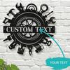 Durable Metal Wall Sign Wrench Gear Garage Decor Custom