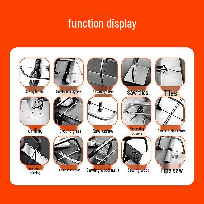 12-Piece Magic Mini Hand Saw Set: Woodworking, Fret, Seven-in-One, Hacksaw, and Tile Blades.