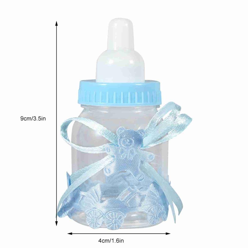 

12pcs With Ribbons Plastic Candy Bottles Mini Candy Present Bottles Home Party Decor синій