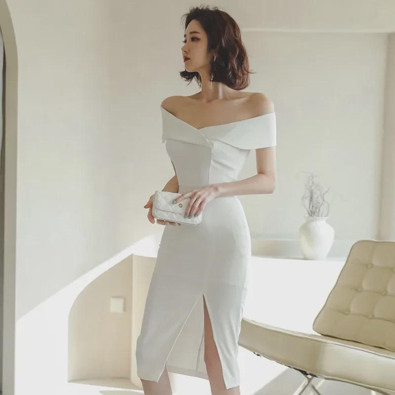 Koreanischer Stil Einseitiges Slim-Fit Promi-Kleid - Sommerkollektion 2023