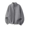 QOTRIOCK Unisex Double Zip Knit Cardigan