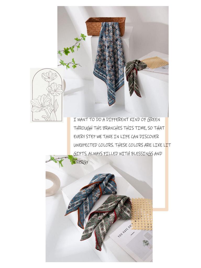 Silk Wool Women's Elegant Sunshade Scarf & Shawl - Luxurious Autumn Neck Warmer New Arrival