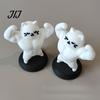 Unique Birthday Present 3D Printed Muscle Cat Figurine, Funny Strong Animal Desk Ornament for Creative Home Decor Office, Sculpture with Base,