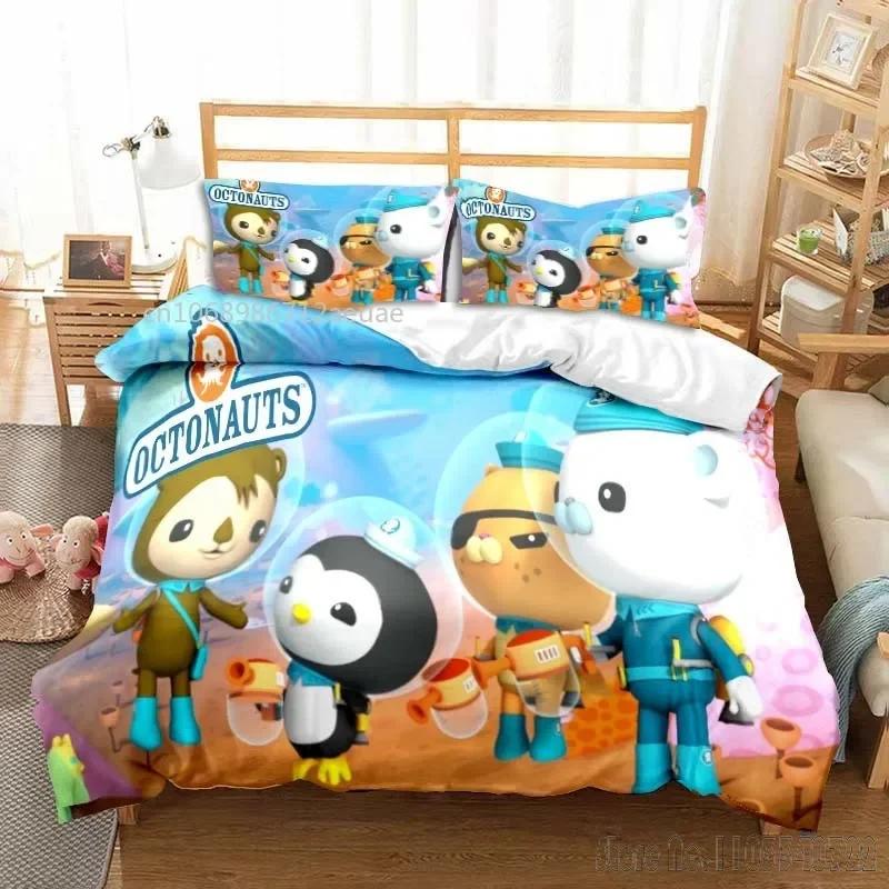 The Octonauts Cartoon All Season Duvet Cover Set HD Comforter Cover for Kids Bedding Sets Bedclothes Bedroom Decor