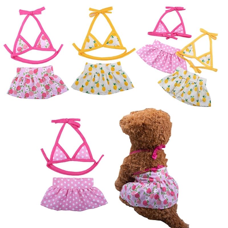 Hunde Blumen-Badebekleidung Katze Sommer-Strandkleid Haustier-Kostüm Badeanzug mit Blumenmuster Party-Kleidung Foto-Outfit für Haustier