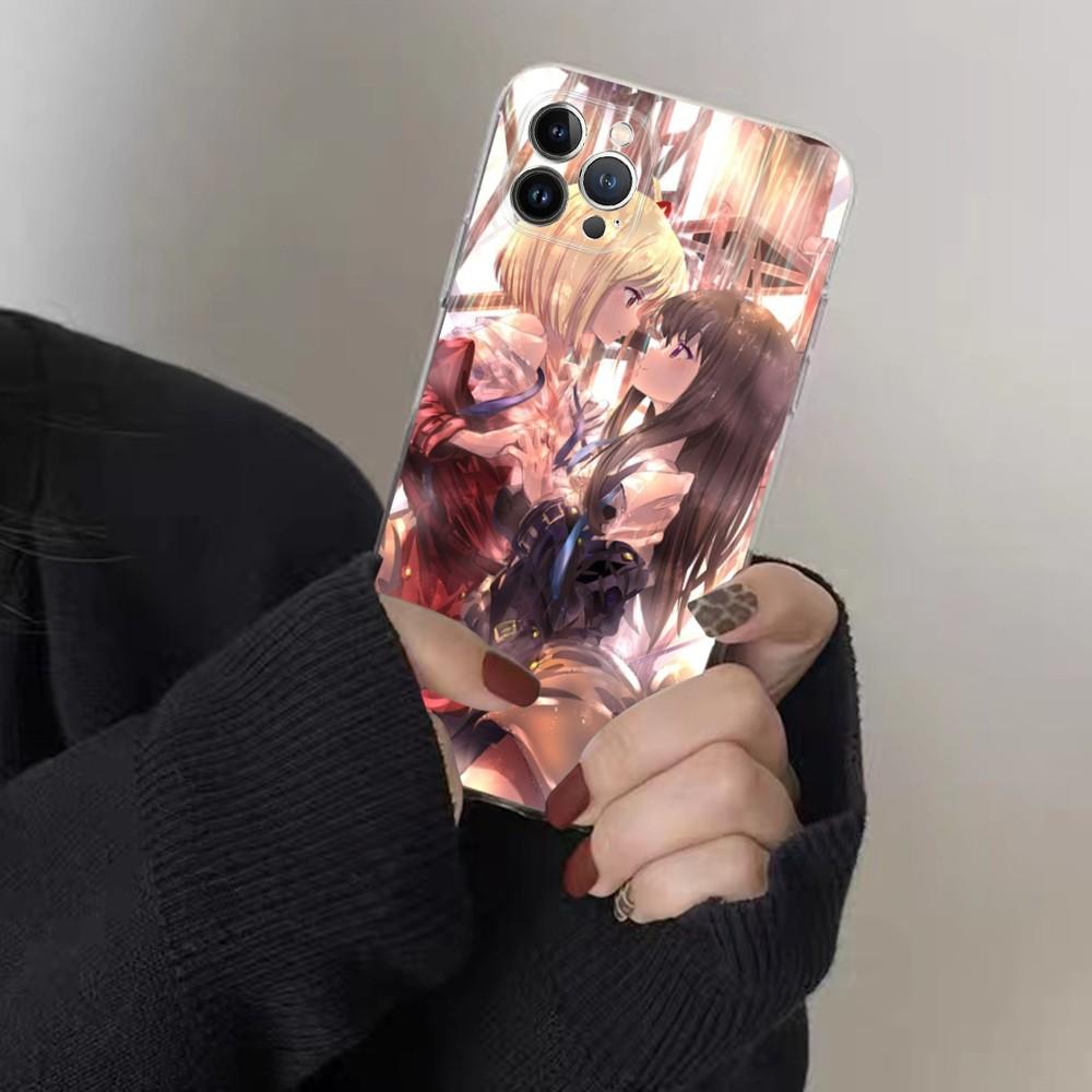 Anime Lycoris R-Recoil Phone Case for iPhone 15 8 7 6 6S Plus X SE 2020 XR XS 14 11 12 13 Mini Pro Max Mobile Case