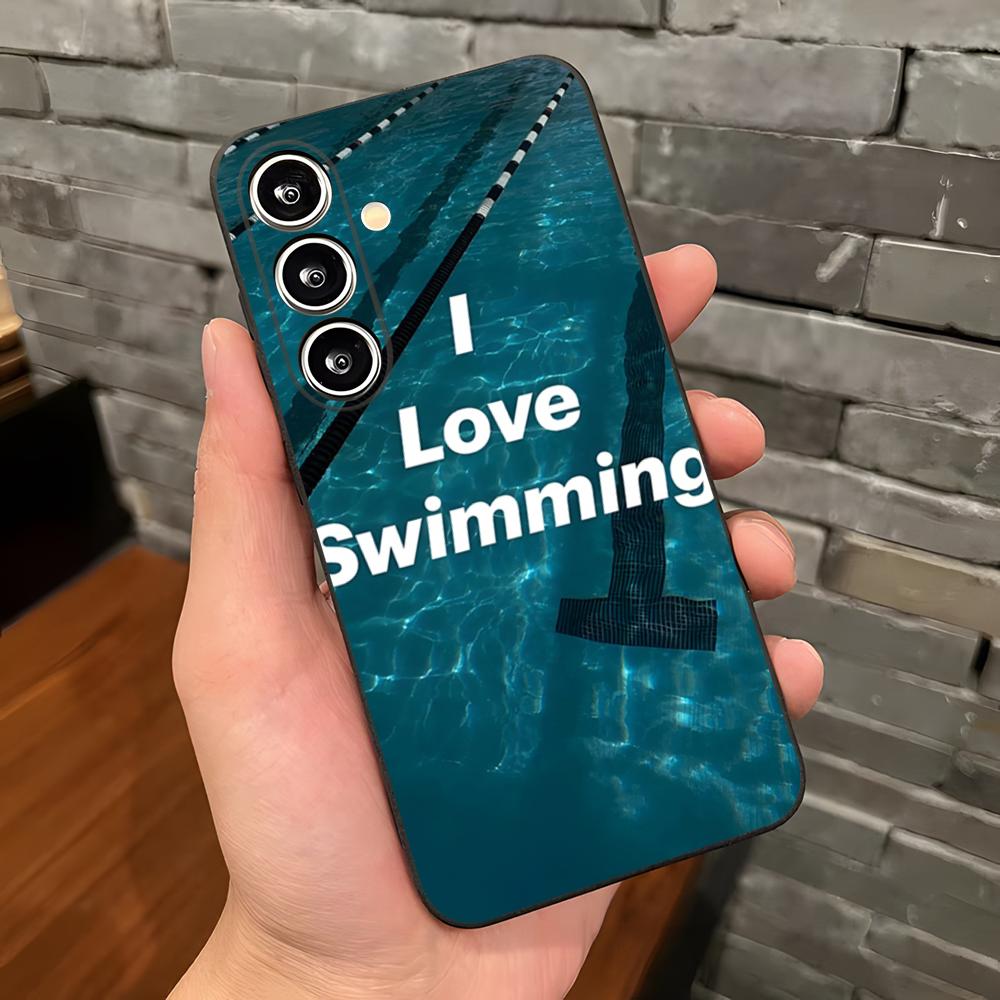 Swimming Pool Water Phone Case For Samsung A25 A13 A33 5G A54 A36 A35 A56 A52 A14 Shockproof Soft Cover