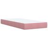 Pink Box Spring Bed with Mattress 100 x 200 cm Velvet