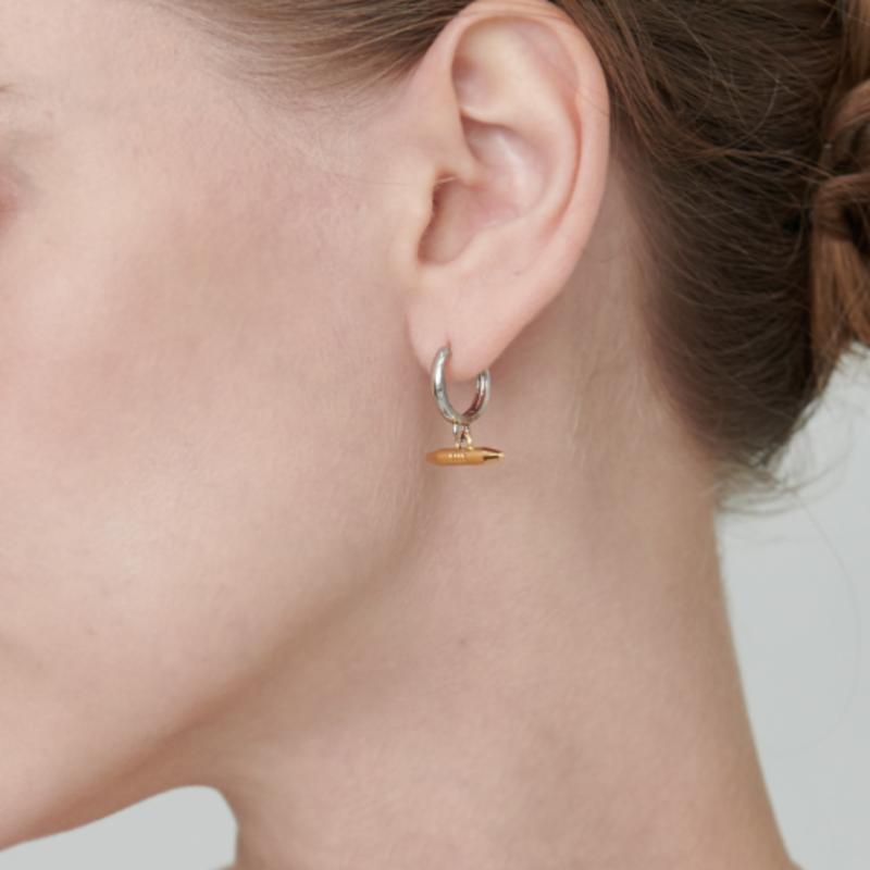 ELLE Jewelry Urban 14K Stick Point One-Touch Earrings (Gold Pin) ELGPEE381