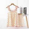 Cotton crepe pajamas for women, pure cotton fungus suspenders, short color, sweet and fresh summer loungewear