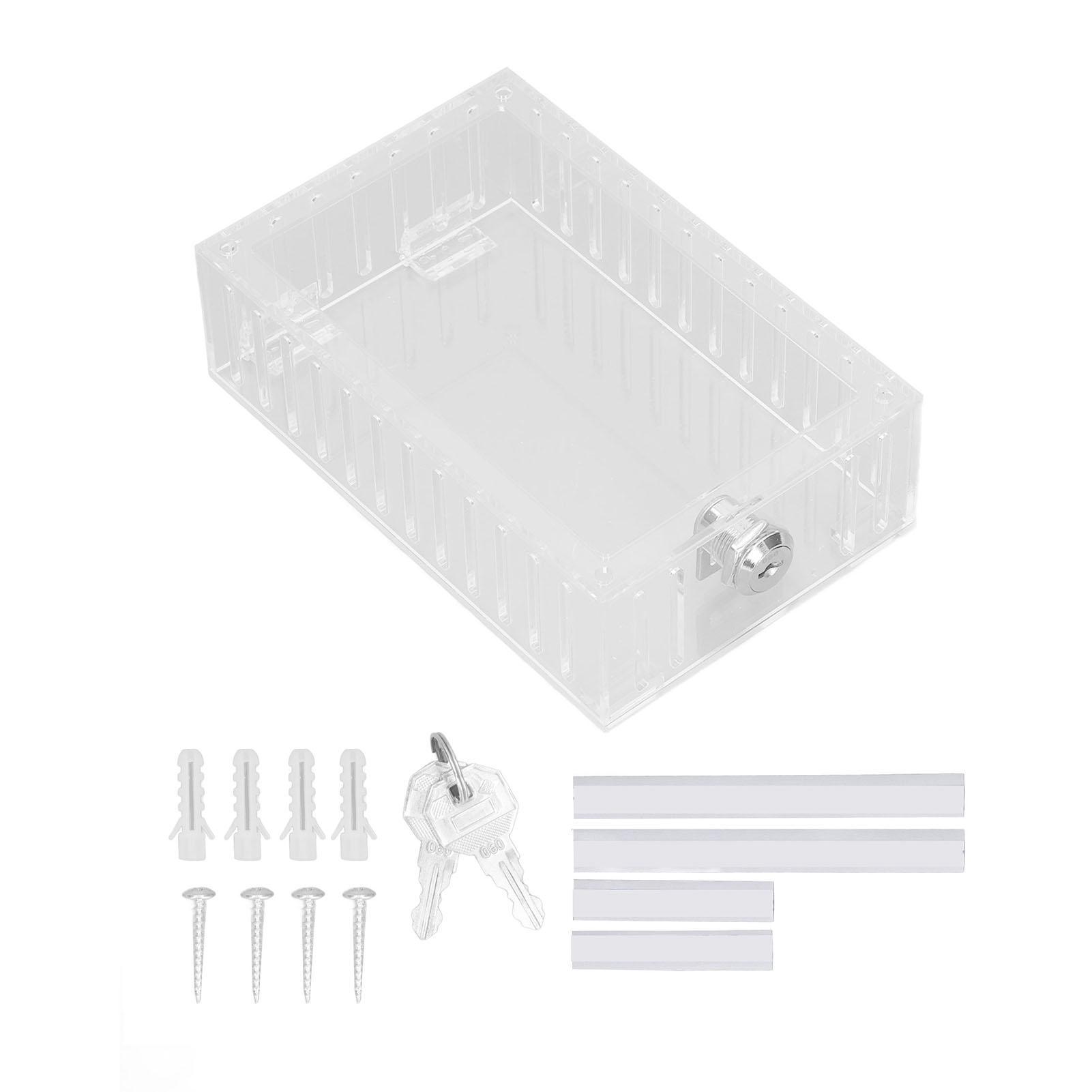 

Захисна коробка для термостата з 2 ключами Універсальна прозора акрилова пластикова кришка Велика захисна накладка