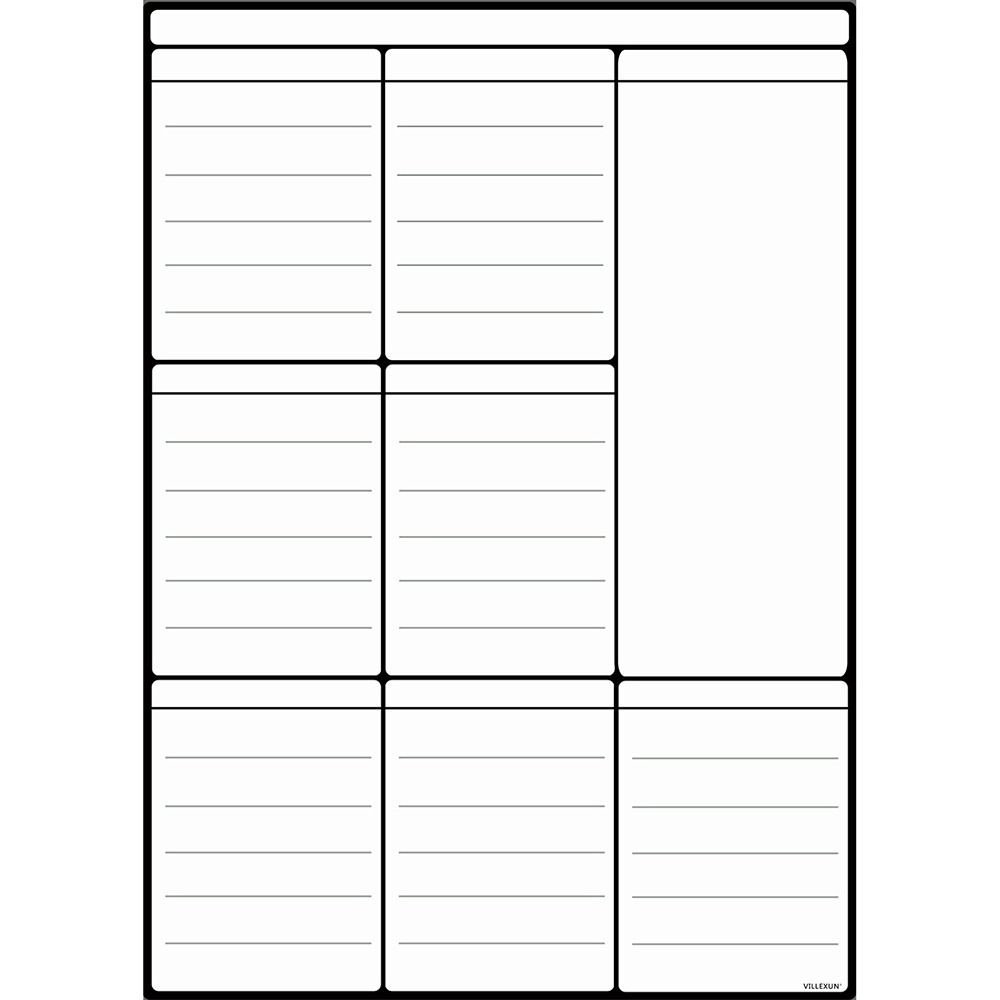 Reusable A3 Whiteboard Calendar Erasable Soft Magnetic Fridge Calendar Weekly Calendar Memo School