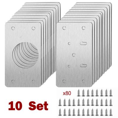 Stainless Steel Hinge Repair Plate For Cabinet Furniture Hinges Mounting Tool Kitchen Cupboard Door Fixing Plate