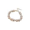 Charm Beaded Hand Bangle Elegant Double Layer Bracelet Sweet Pearl Crystal Bracelet  Gift