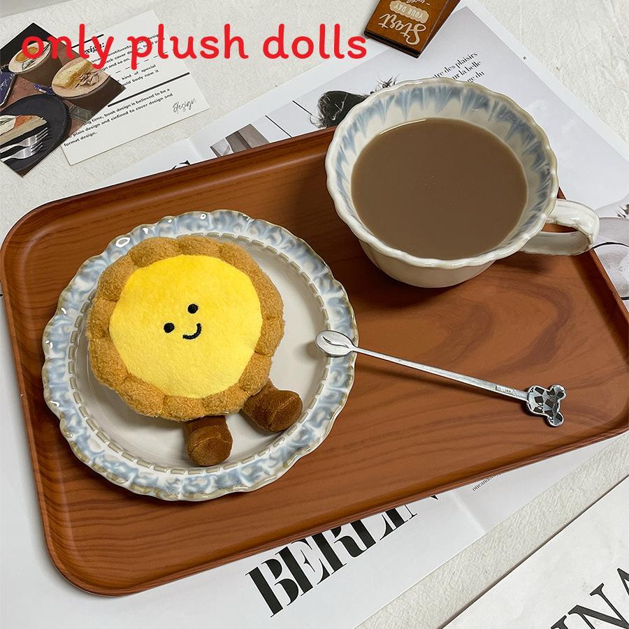 Egg Tarts Puffs Pancakes And Bagels Plush Pendants With Short Plush Filling For Kids And Adults
