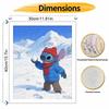 Disney Stitch Winter Snow Scene Digital Oil Painting Art Kit Hand Filled Home Decor