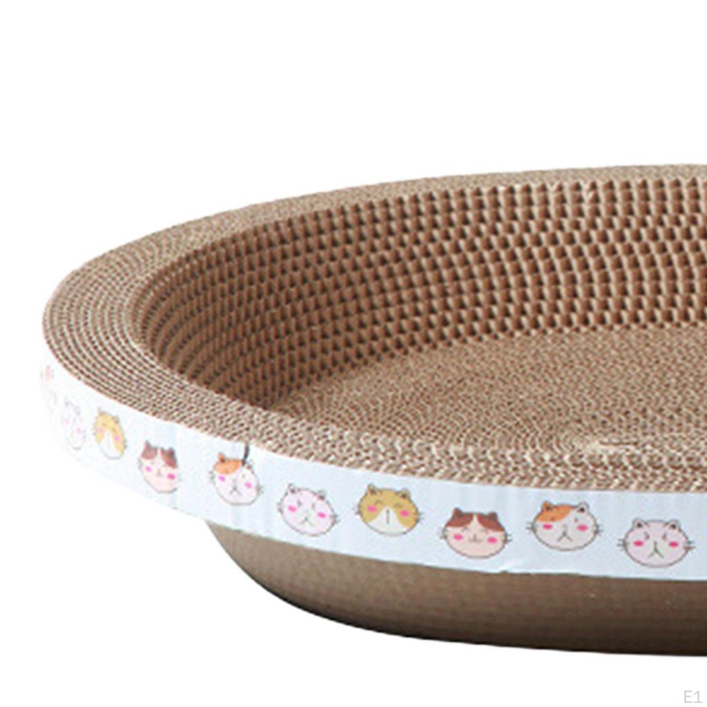 Cardboard Cat Scratcher Bed, Training Toy, Furniture Protection Lounge for Indoor Cats, Scratching