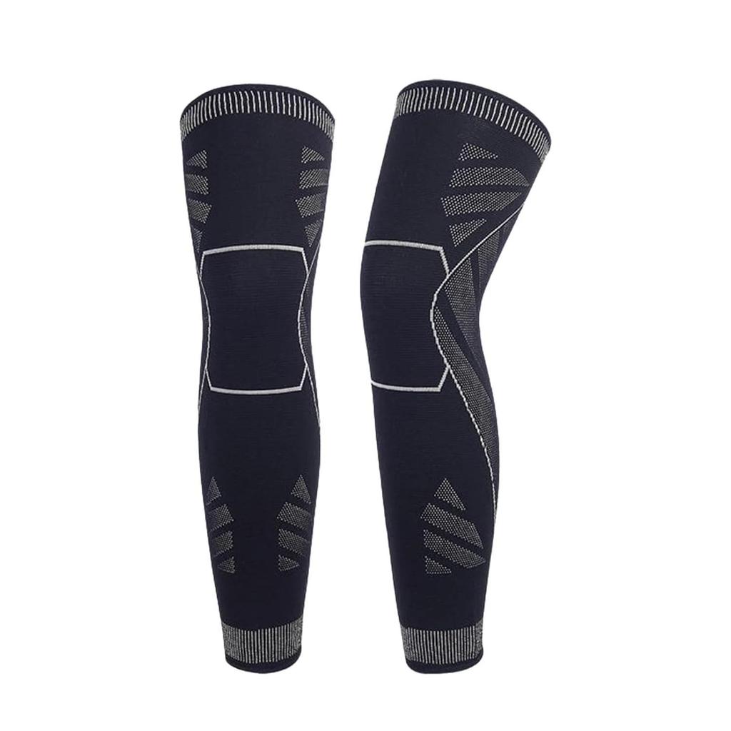 Professional Knitted Extended Knee Pads for Sports and Fitness