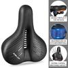 Big Wide Ventilated PU Road Bicycle Seat Carbon Shell Shock Absorption for Men-Simple Design Universal Bikes Soft Cycling