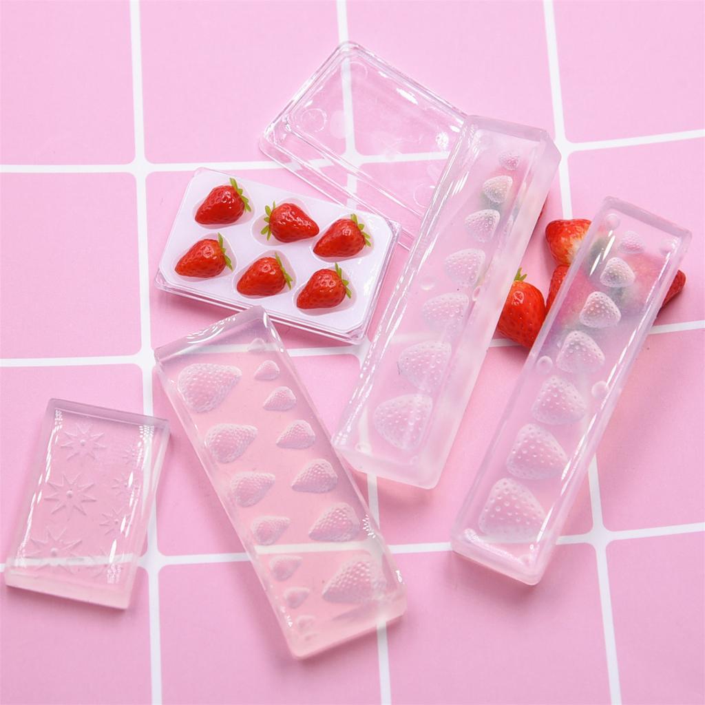 Versatile Silicone Mold For Making Miniature Strawberry Handmade Gift Doll House Food Toy Making Tool