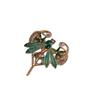 New Oil Dripping Exquisite Green Dragonfly Brooch With High-end Feel Light Luxury Emerald Insect High-end Gift