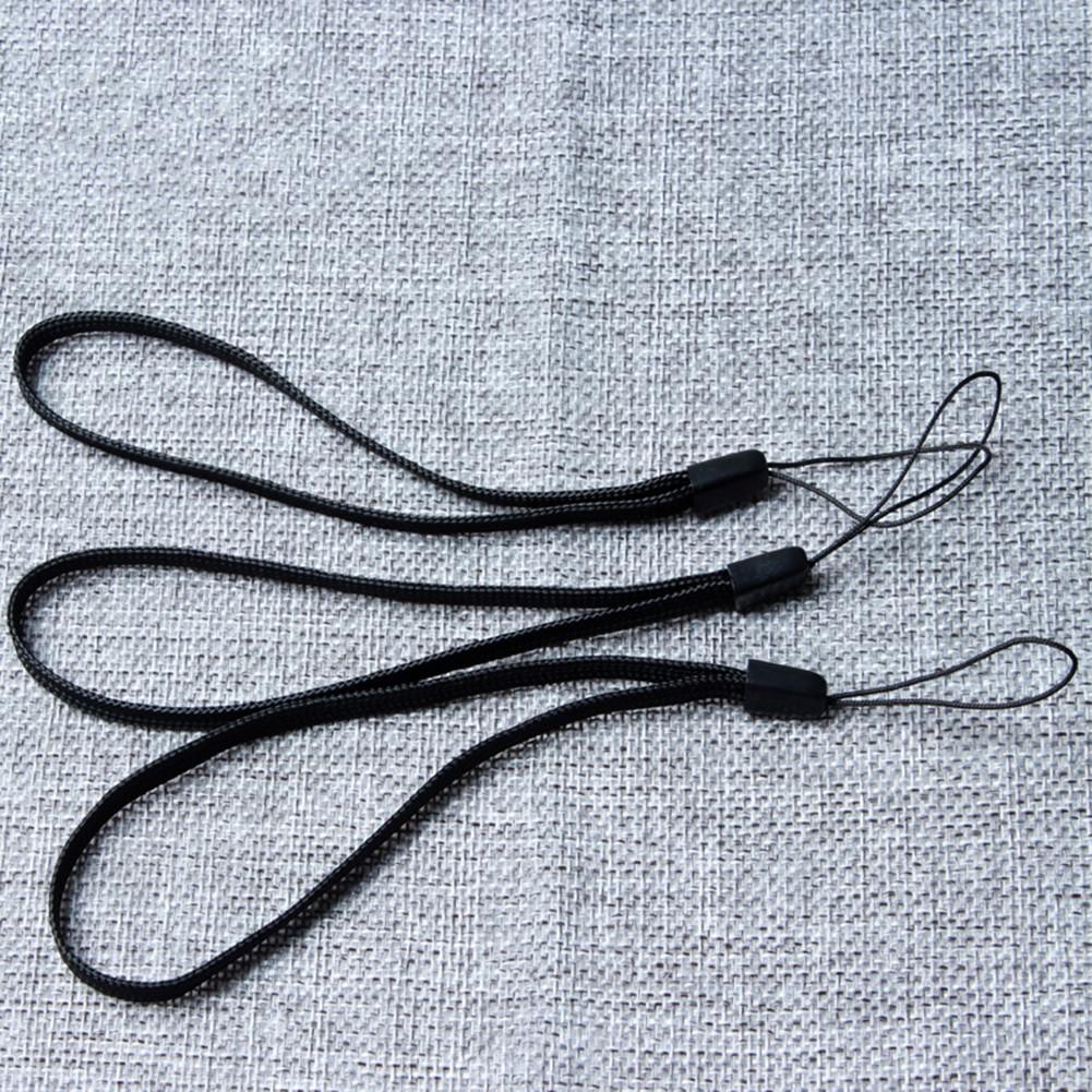 10Pcs/set Protective Wrist Strap Black Pine Rope Selfie Stick Lanyard Flashlight Mobile Phone Lanyard