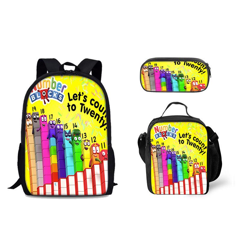 Numberblocks Digital Building Backpack For Kids School Supplies And Storage