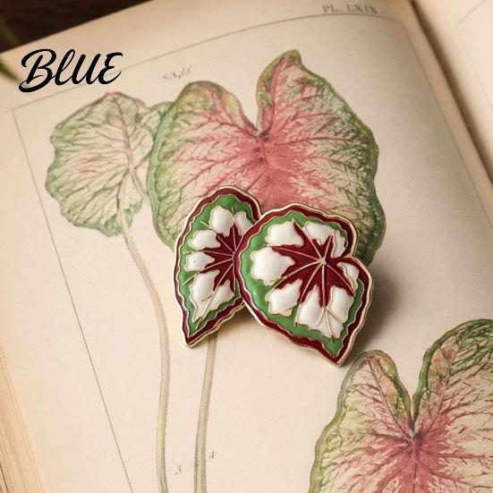 Botanical Leaf Brooch Alloy Brooch Enamel Design Lapel Pin Plant