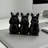 Drei Kaninchen Figur Osterdekoration, Einteilige Geformte Hasenfigur, 3D Gedrucktes Kaninchen Vielseitiges Zuhause Dekor Design Dekorativ für Wohnzimmer