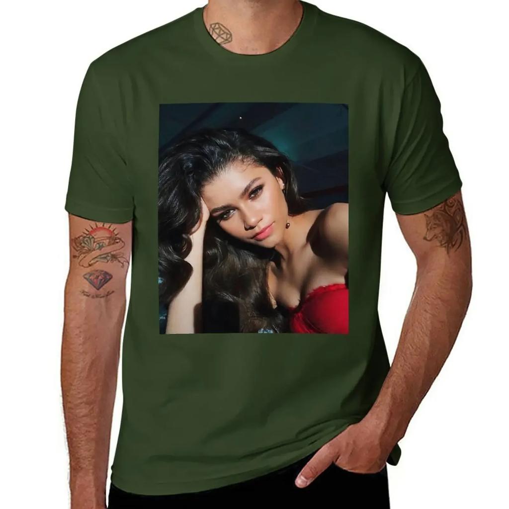 Zendaya T-Shirt Sweat Summer Tops Mens White T Shirts