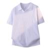 Heren Retro Stijl Korte Mouw Polo Shirt 2026 Dunne Gebreide Casual Katoenmix T-shirt Dagelijks Gebruik