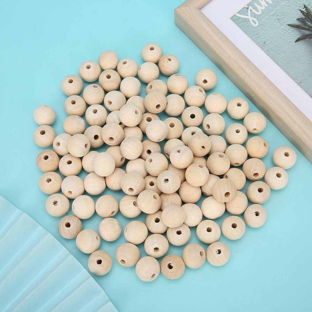 Round Bds Wooden Log Color Craft Bds for Jewelry Children Toys Making