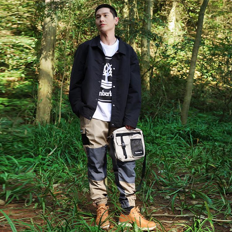 Timberland SS22 Casual Solid Color Long Sleeve Jacket Men Jacket Black A26ZZ-001