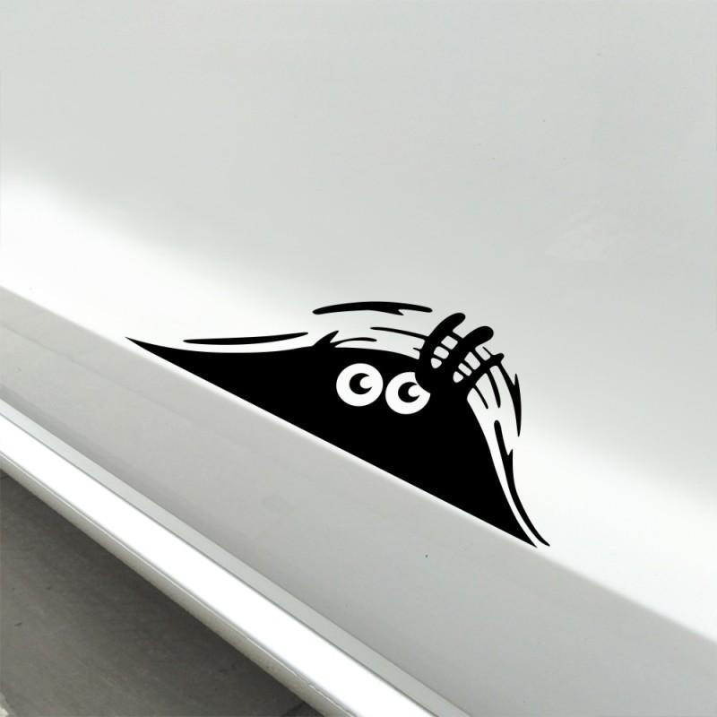 Car Sticker Waterproof Sticker Scratch Cover Decoration Funny Peeking 3D Big Eyes Sticker Car