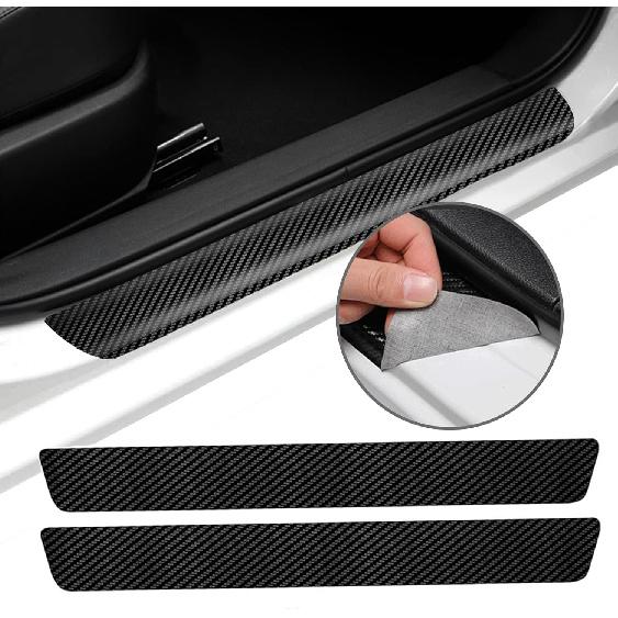 Door Sill Protector, Carbon Fiber Texture Waterproof Scratch Resistant Car Door Protector, Enhances Vehicle Aesthetics, Car Door Sills And Car Trim,