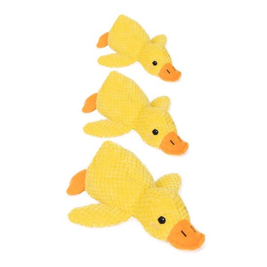 Yousheng Dog Toys Duck Shape with Sound Chew Toy Soft Safe Odor-Free Interactive Stress Relief Plush Toy for