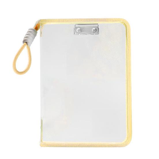 A4 Zipper Pouch File Bag Transparent Document Organizer with Handle Letter Size File Folder for Office School Travel Supplies