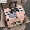 Sturdy Aluminum Frame Trolley Suitcase with Silent Wheels & Combination Lock - Large Capacity for Men, Women & Students
