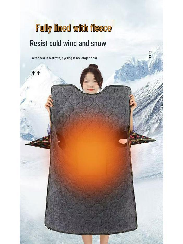Windproof and Waterproof Winter Quilt for Yadea Aima Electric Vehicles: Thickened, Velvet-Lined Protection for Electric Bikes and Motorcycles.