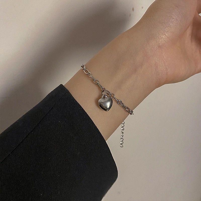 European and American Heart Bracelet Ins Niche Design Simple Elegant Hip Hop Minimalist Punk Retro
