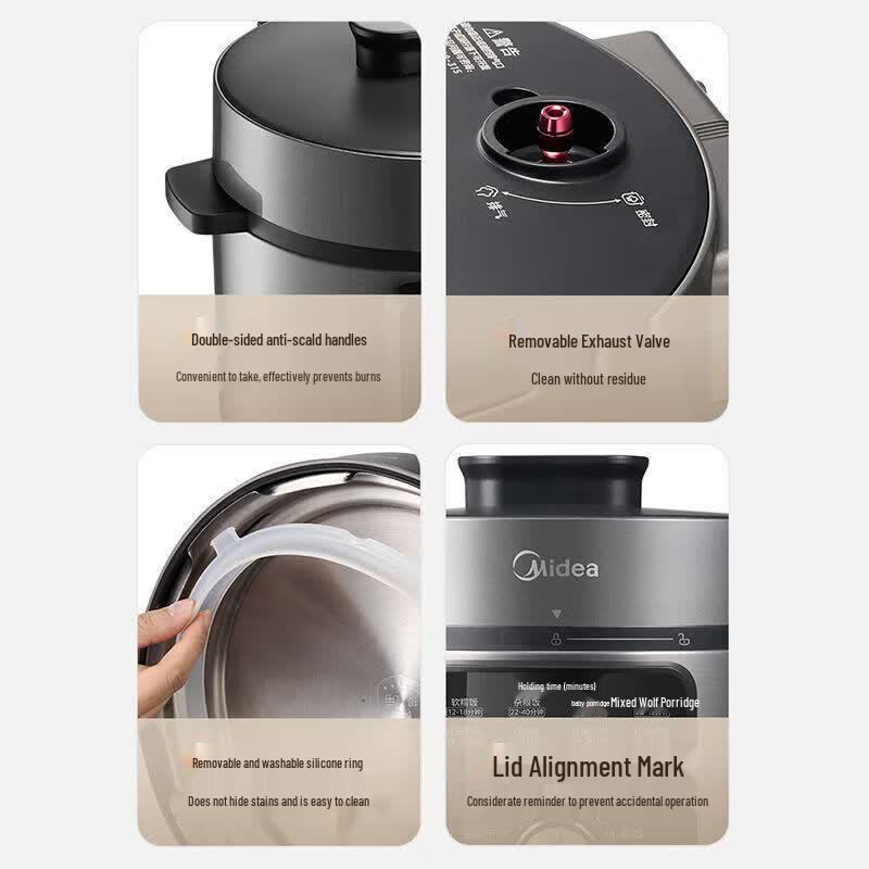 Midea 4L Smart Multi-function Electric Pressure Cooker CN plug (adapter included)