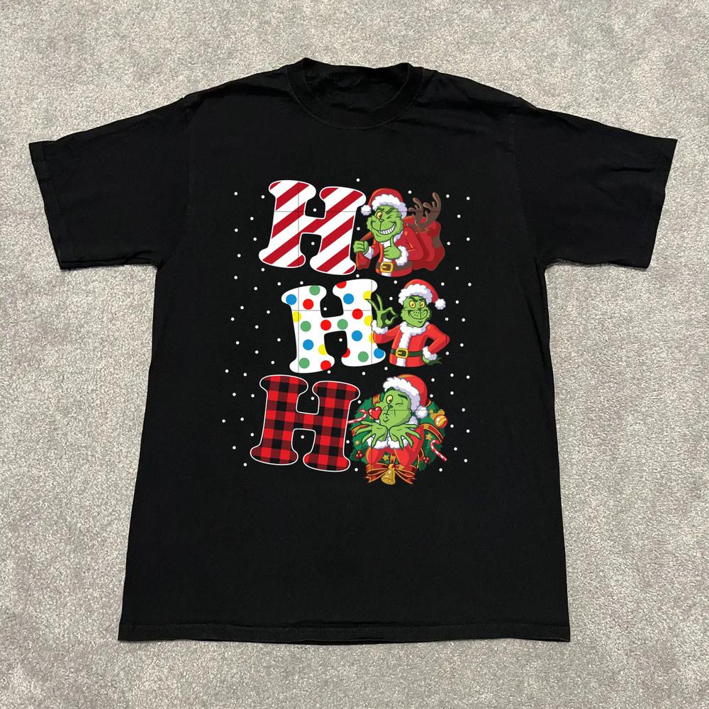 Grinch Hohoho Christmas T-shirt Cotton For men Women All Sizes VN2468