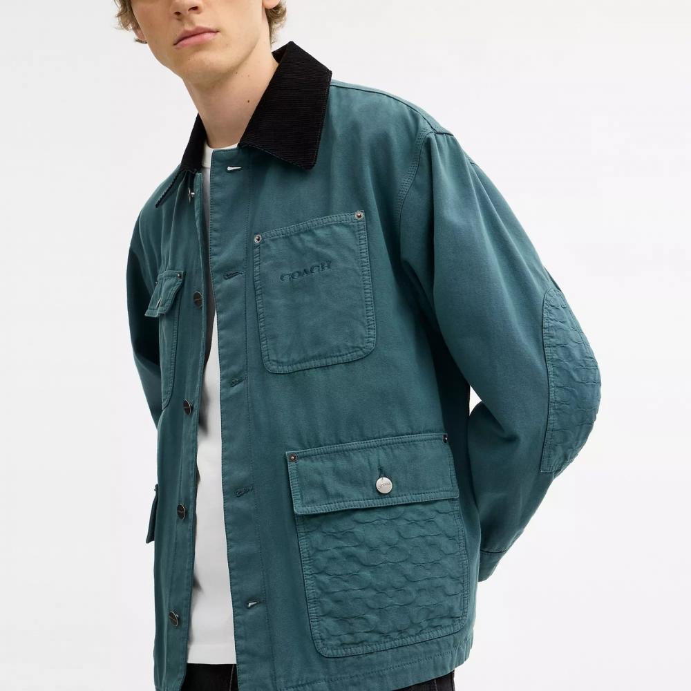 Coach Chore Coat Washed Teal