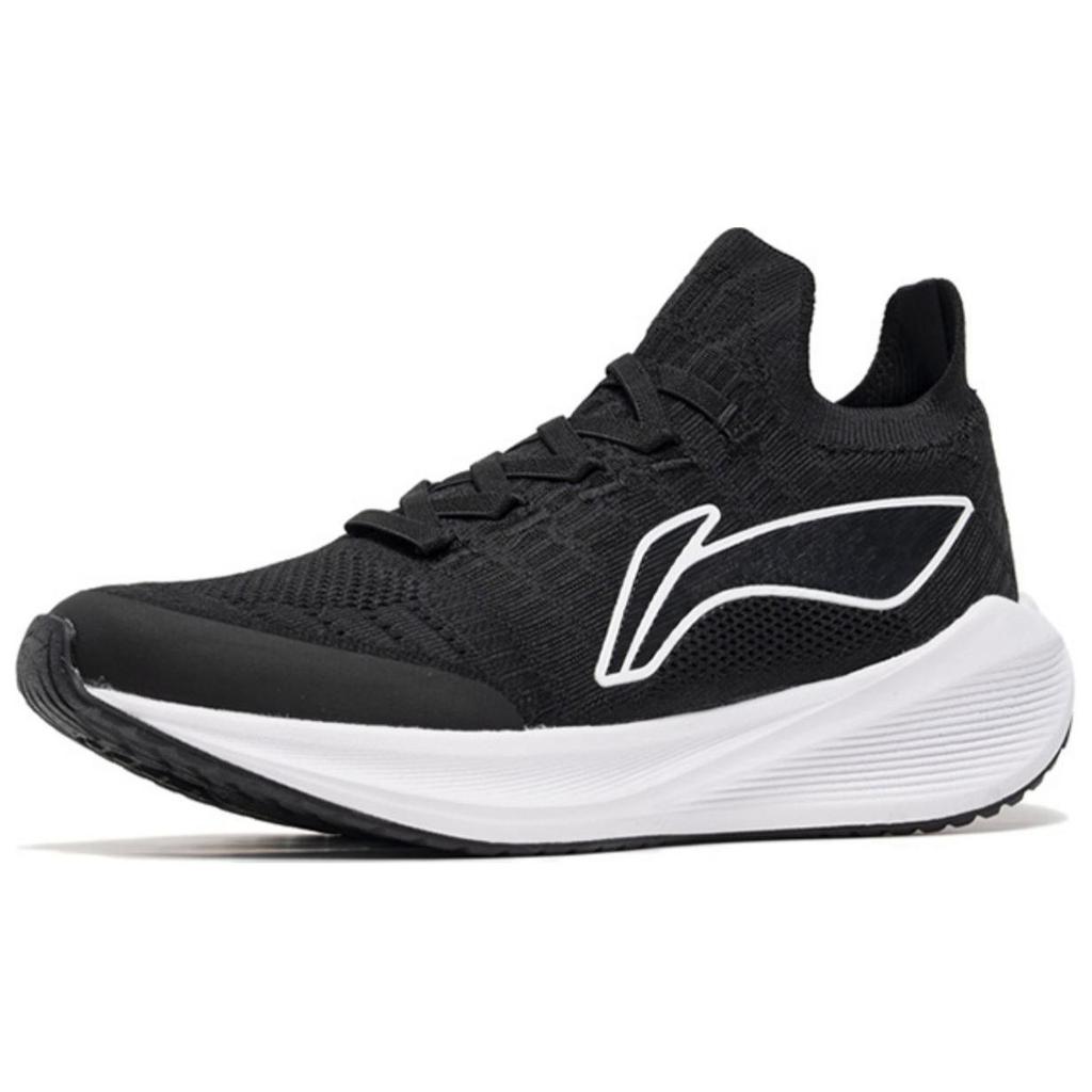 Li Ning Treading Wind Series Trendy Versatile Non-Slip Wear-Resistant Low-Top Casual Running Shoes Women Sneaker Black AGLU324-2