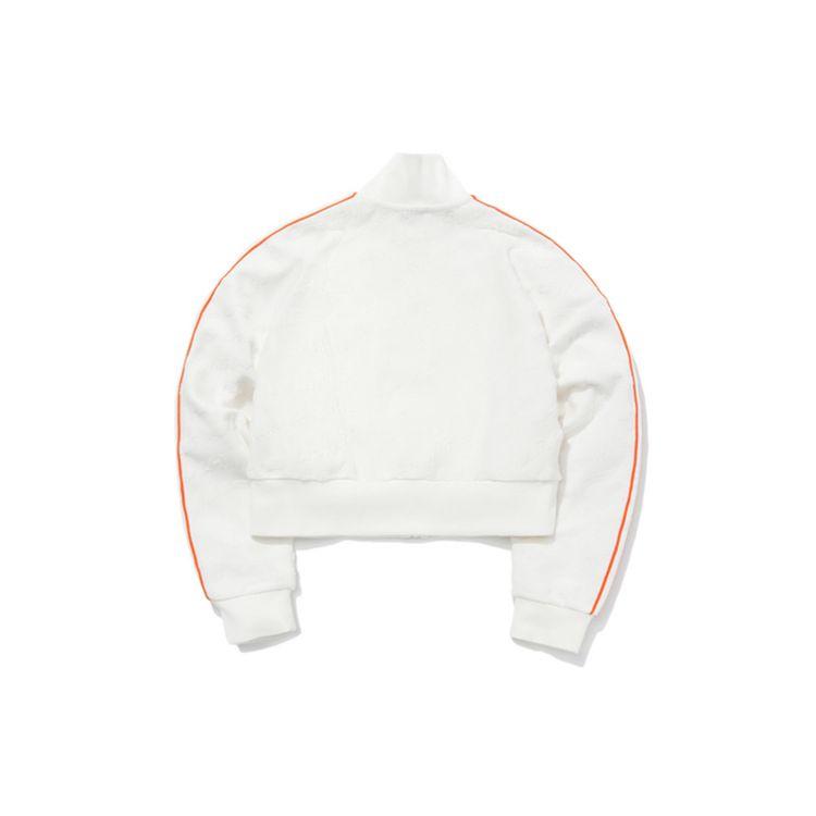 Li Ning Sports Lifestyle Series Casual Sports Stand Collar Striped Jacket Women Jackets Off-White AWDQC52-1