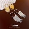 Gold-Plated Tassel Ear Cuffs: Modern Metal Earrings In European & American Style for Women