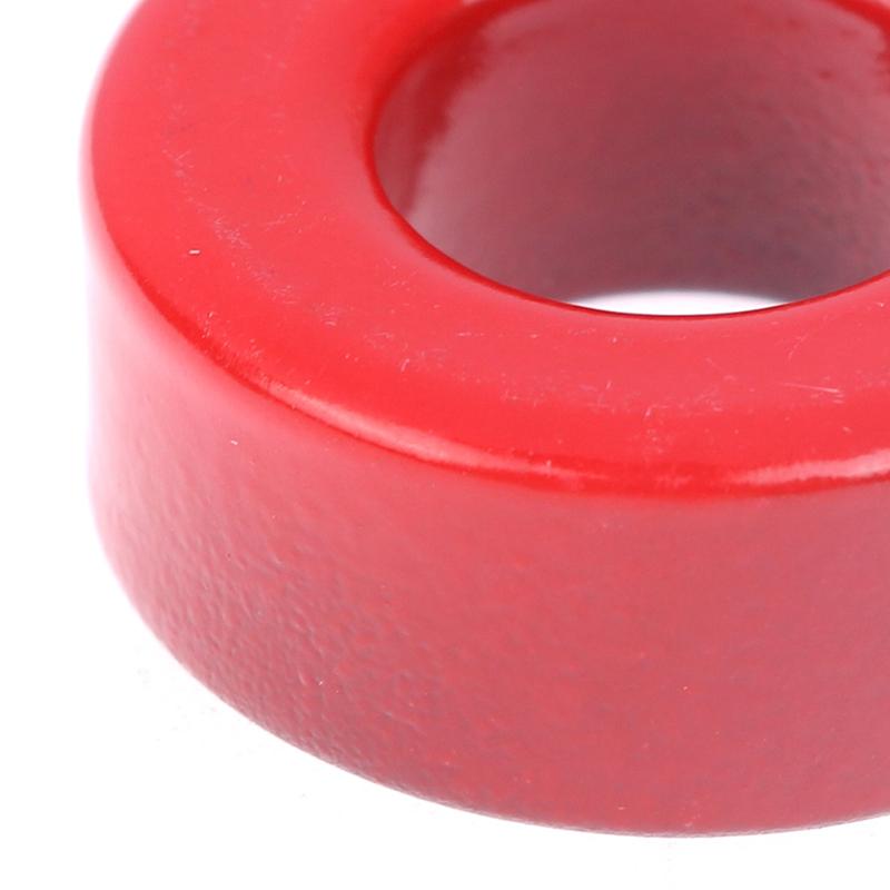 5 Pcs 27*14*11 Mm 10microO T106-2 Iron Ferrite Toroid Coresfor Inductors Iron Powder Core Red Ring Low Permeability