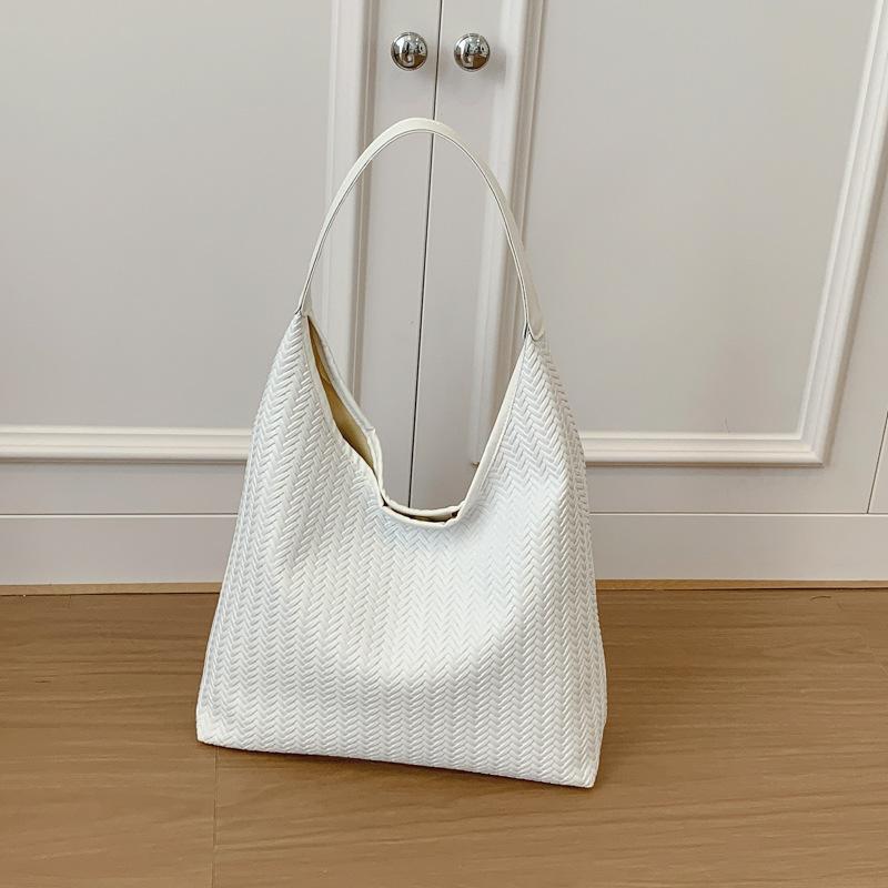 

Плетеная сумка под мышкой женская новая простая сумка на плечо сумка-тоут большой вместимости для поездок на работу