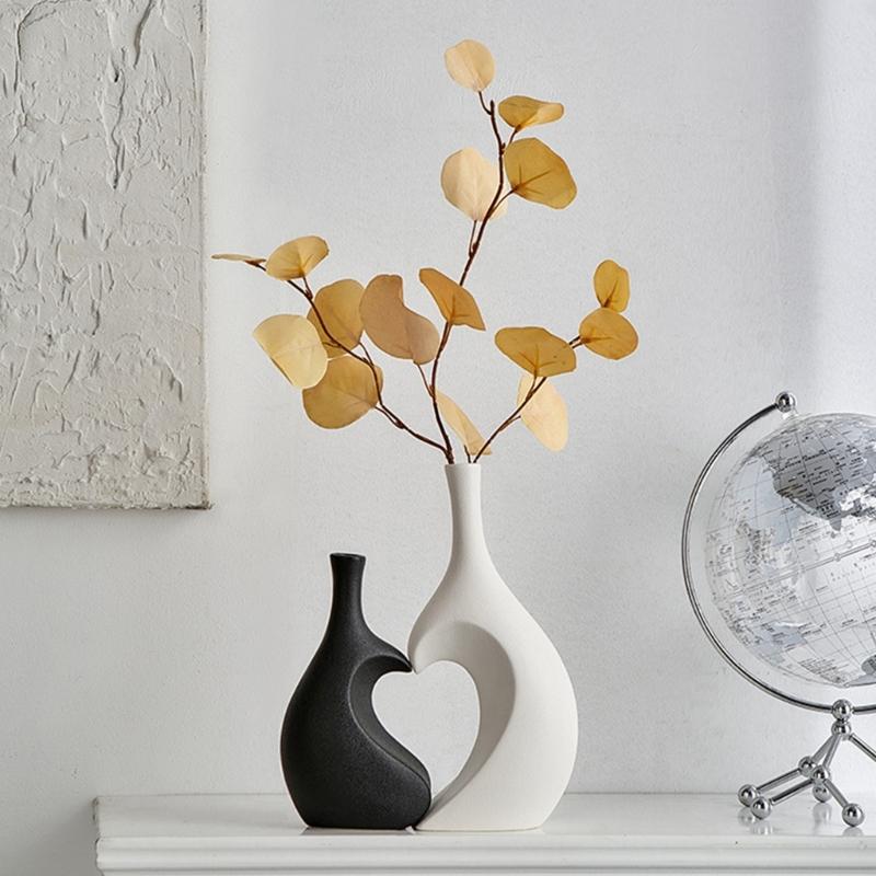 Artistic Ceramic Flower Vases Desktop Vases Interior Decorations For Homes Desk Ornamentation Modern Homes Display